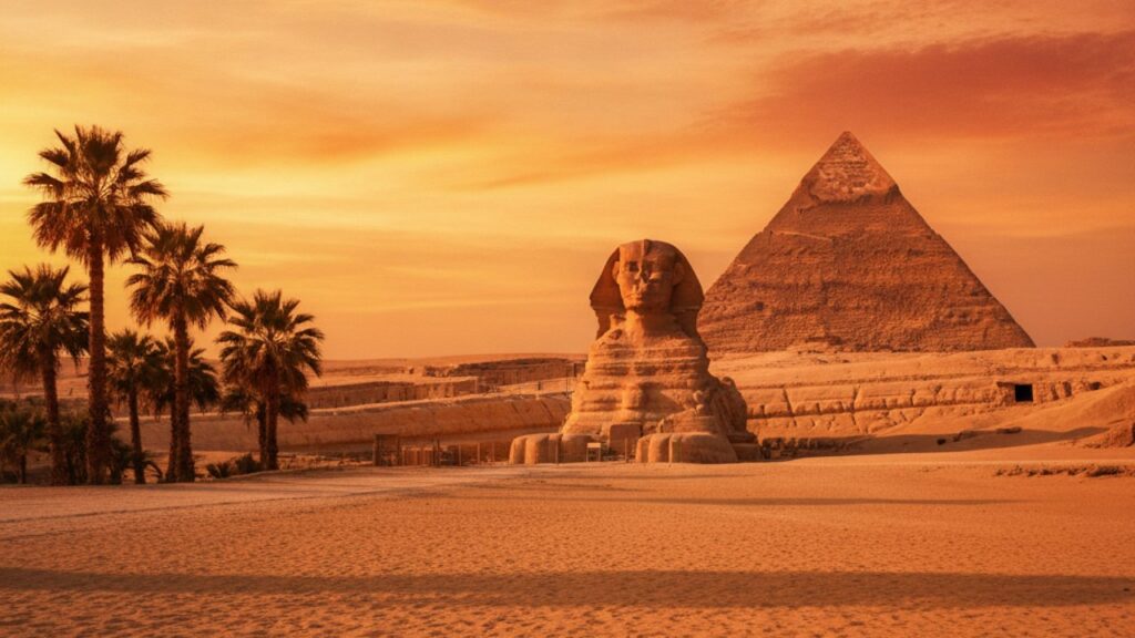Feiertage in Ägypten 2026 - Pyramiden von Gizeh bei Sonnenuntergang